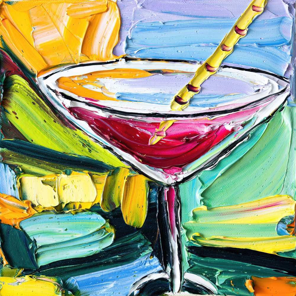 Lebhafter Impasto Martini von Angela Hawkey