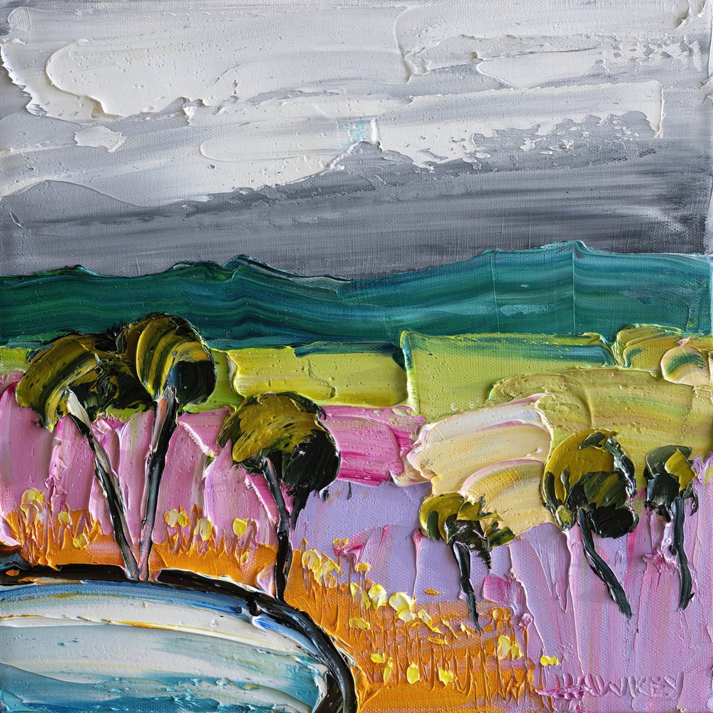 Lebendige Texturierte Landschaft von Angela Hawkey