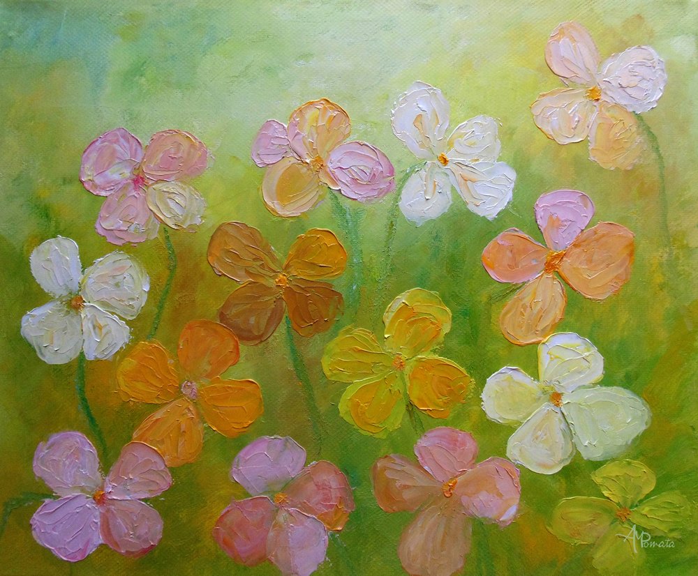 Bunte Frühlingsblüten von Angeles M. Pomata