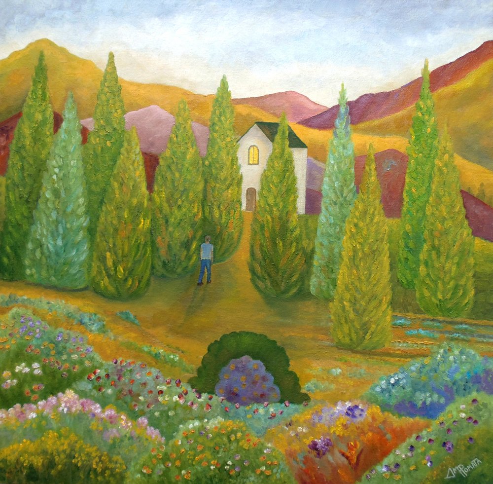 Gartenweg zum Haus von Angeles M. Pomata