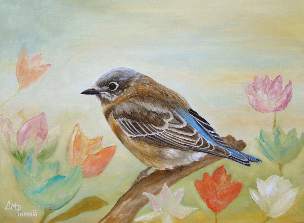 Frühlingsvogelblüte von Angeles M. Pomata
