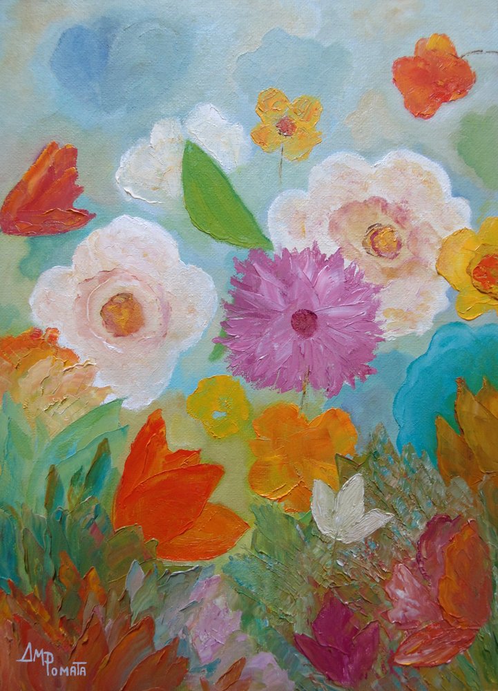 Leuchtende Gartenblüten von Angeles M. Pomata