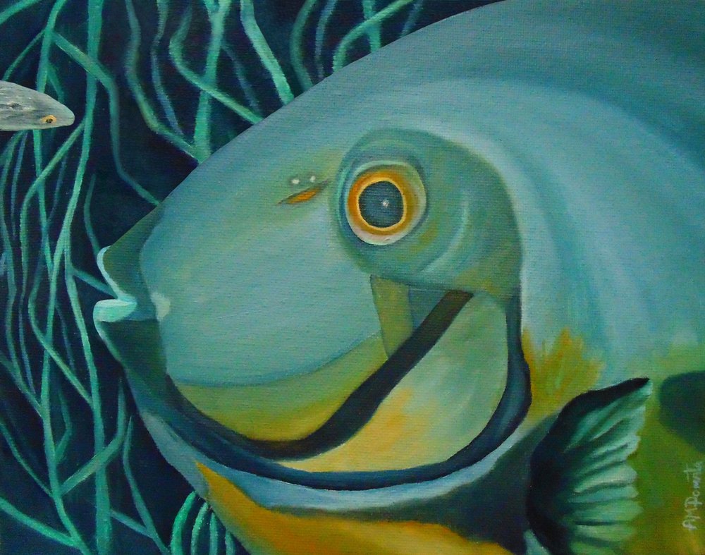 Lebhafter Ozeanfisch von Angeles M. Pomata