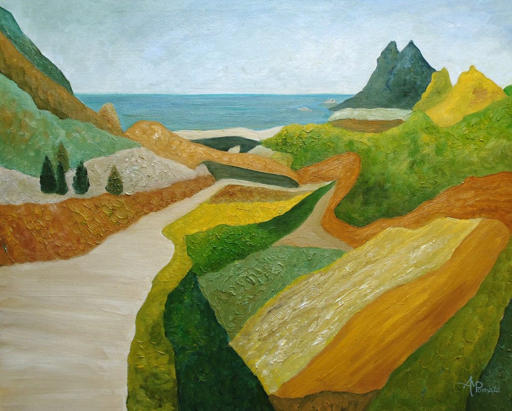 Verschlungener Küstenweg von Angeles M. Pomata