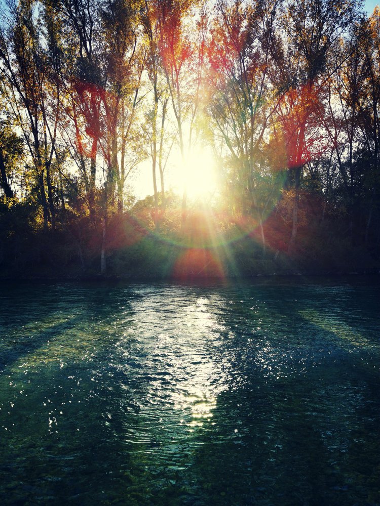 Goldenes Flusssonnenlicht von Angelo Cerantola
