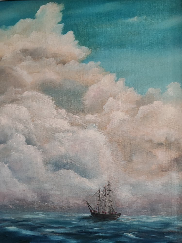 Großes Schiff auf Ozeanreise von Annette Armitage