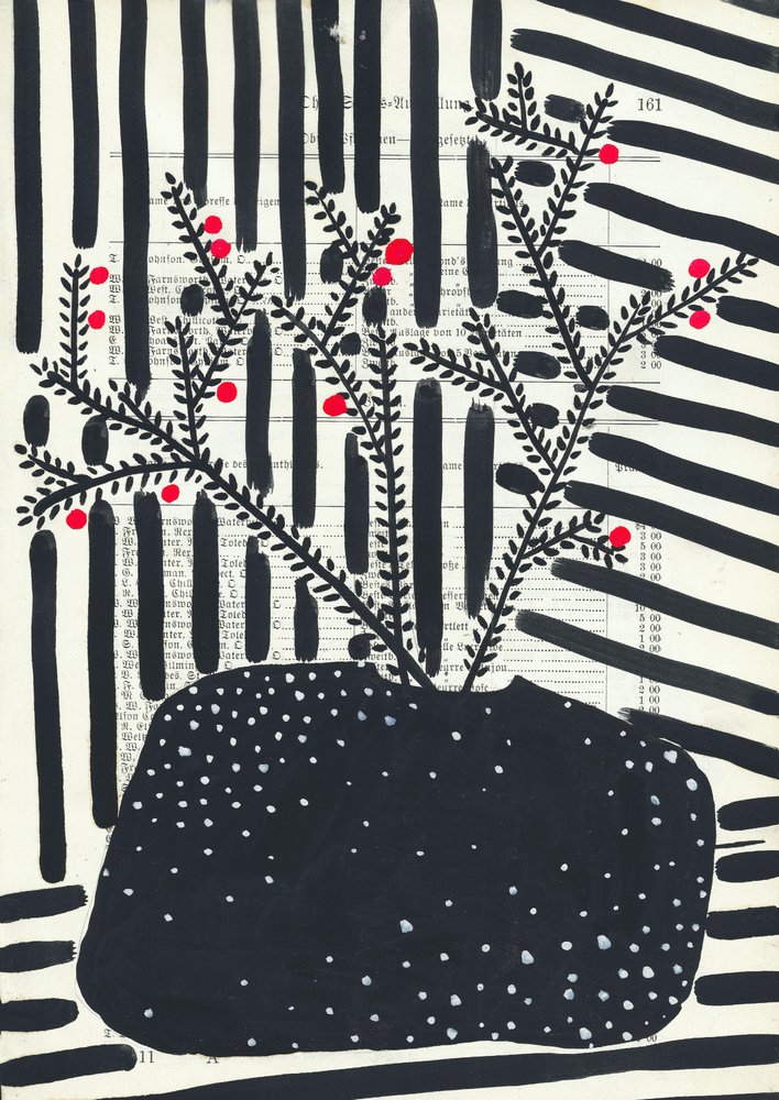 Grafisches Beeren Stillleben von Annick