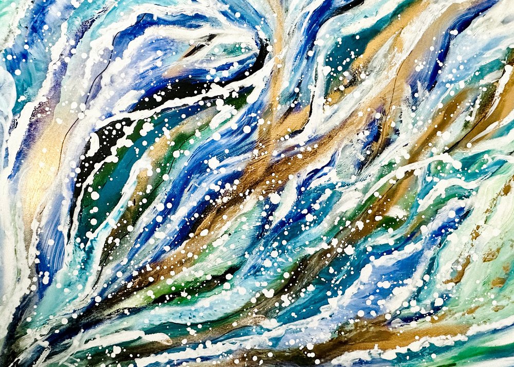 Glänzender Ozeanfluss von Annika Tiren
