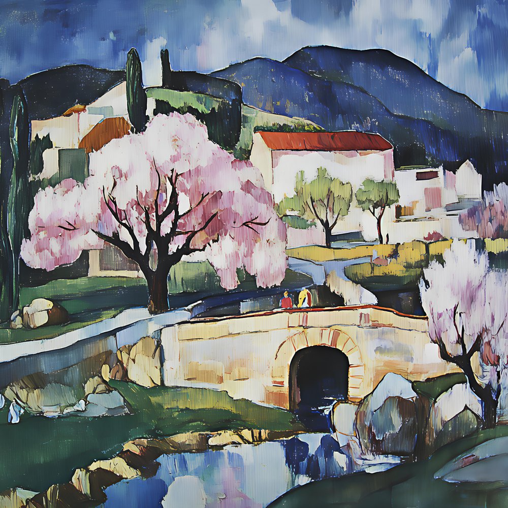 Frühlingsblütendorf von Avanesova Elena