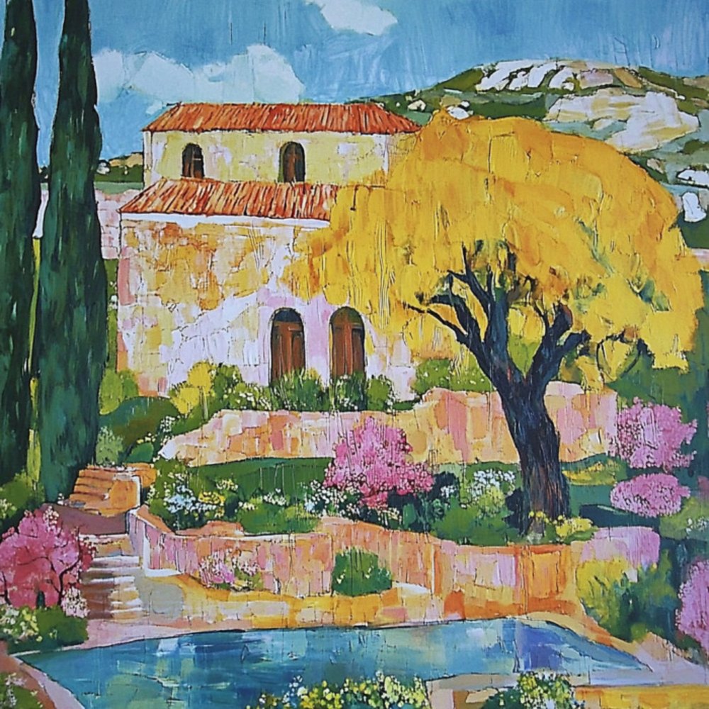 Sonniger Villengarten von Avanesova Elena