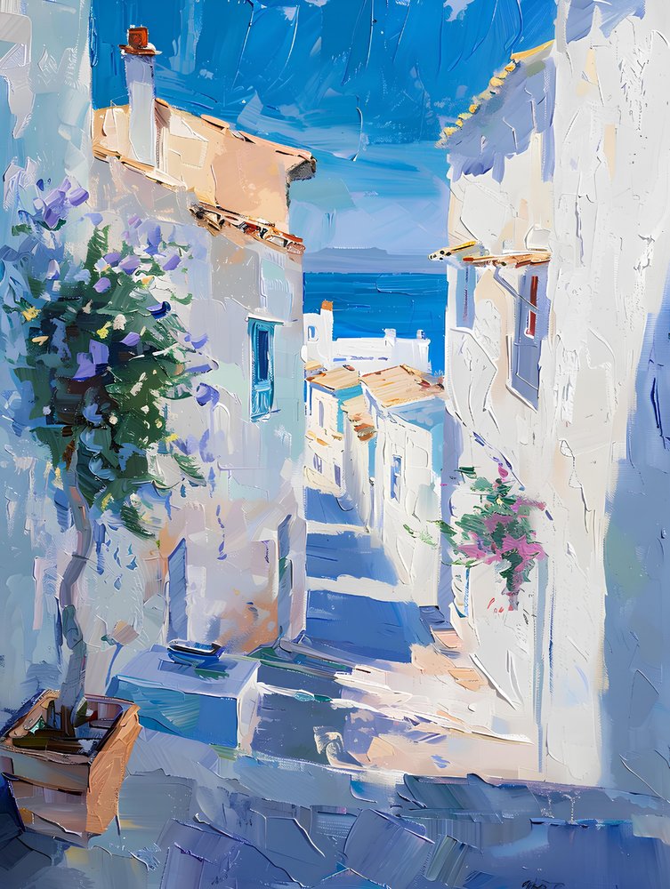 Sonnige Dorfstraße von Avanesova Elena
