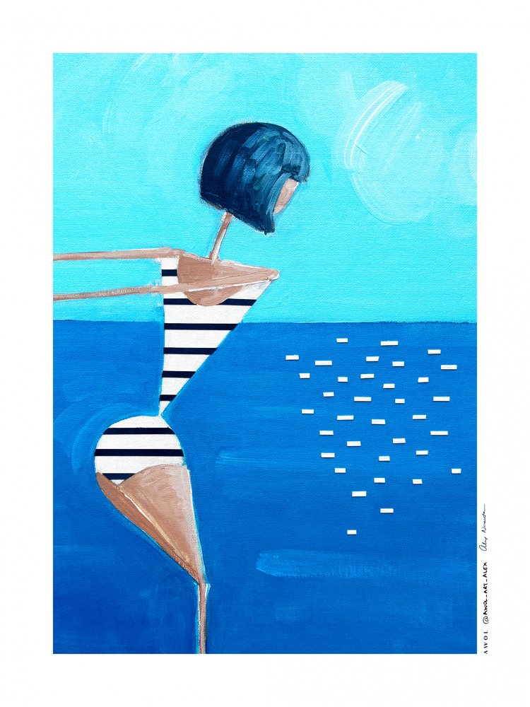 Tauchende Frau von Awol Art Alex