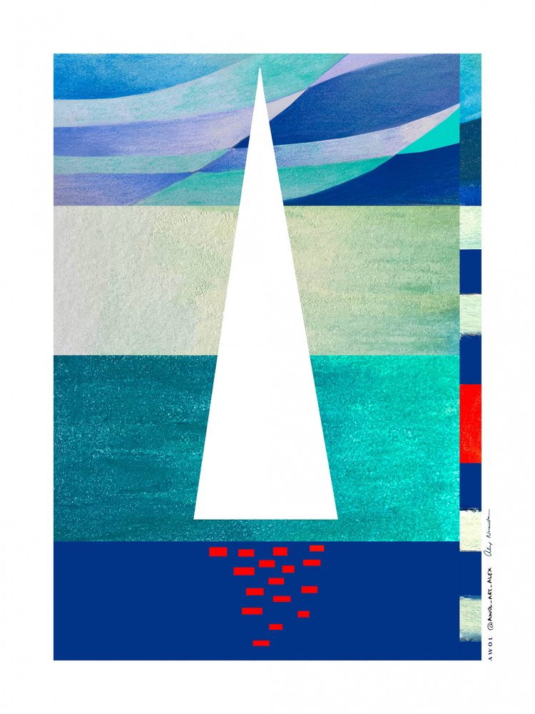 Minimalistisches Ozean Segel von Awol Art Alex