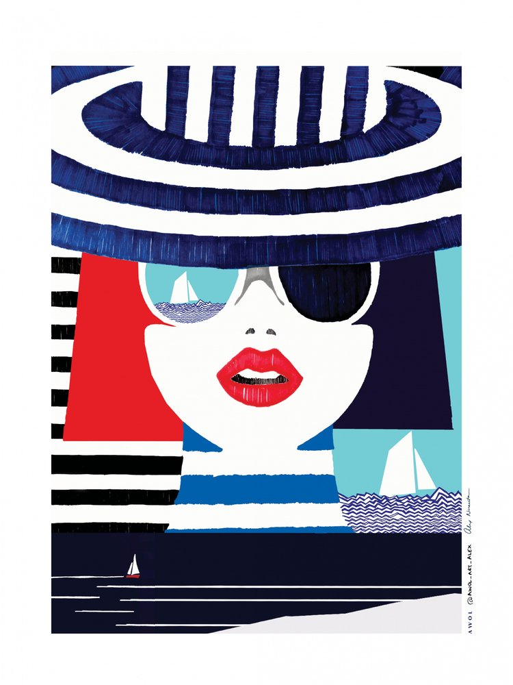 Meerblick: Riviera Stil von Awol Art Alex