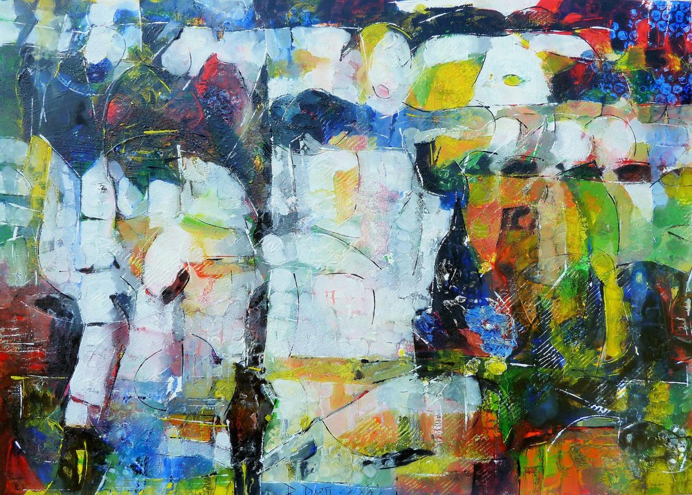 Bunte Abstrakte Figuren von Barbara Piatti