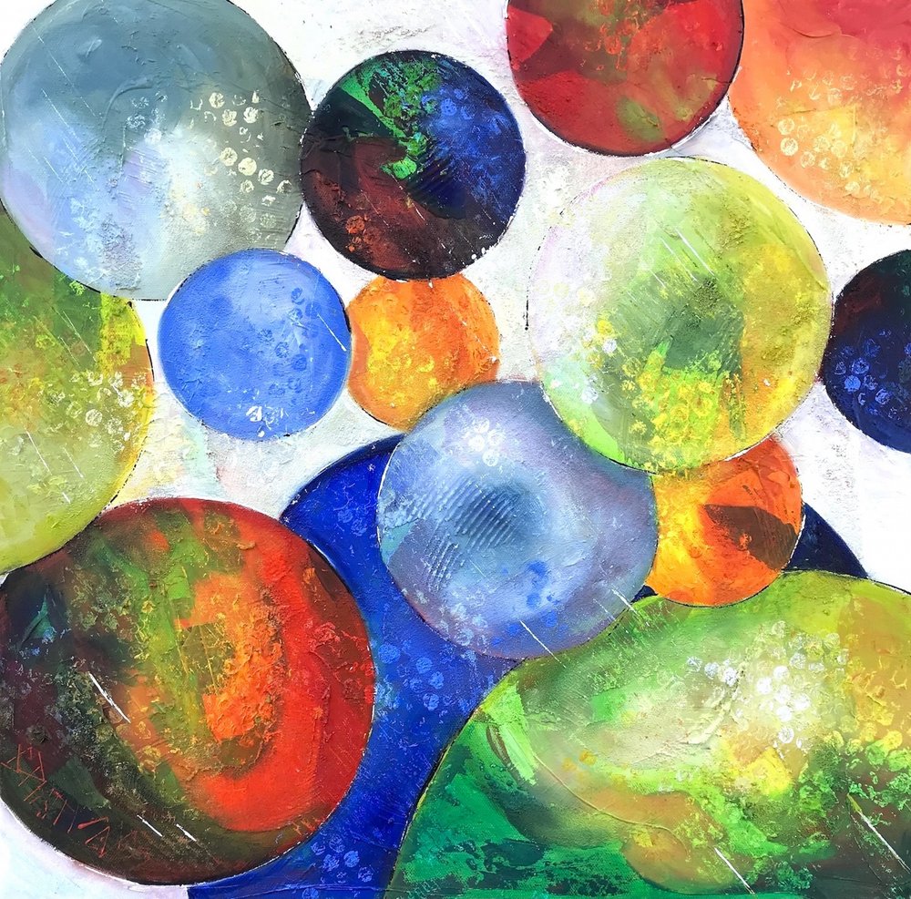 Lebendige geometrische Kugeln von Barbara Piatti