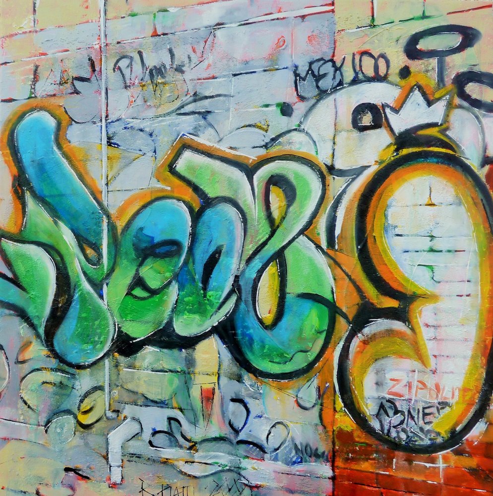 Lebendige Graffiti-Bombe von Barbara Piatti