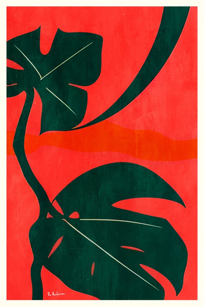 Monstera Dschungelblätter von Bo Anderson