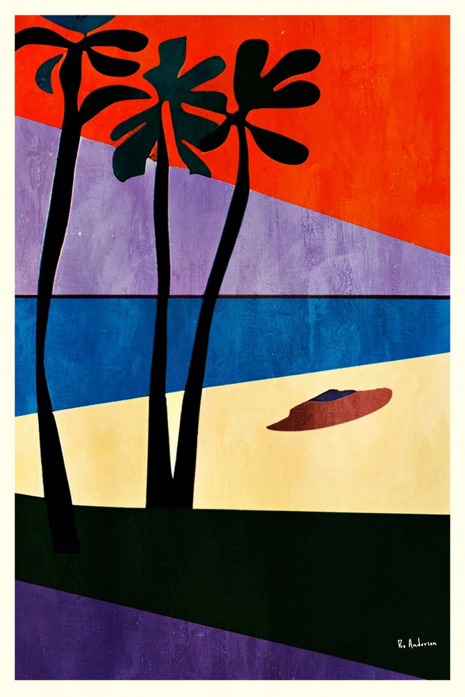 Tropischer Sonnenuntergang Palmen von Bo Anderson