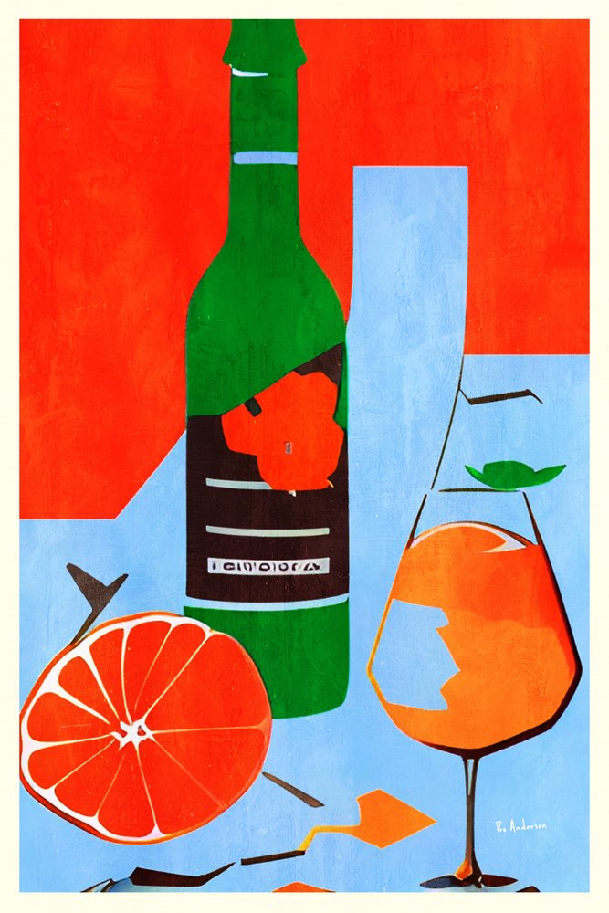 Lebendiges Orangen-Stillleben von Bo Anderson
