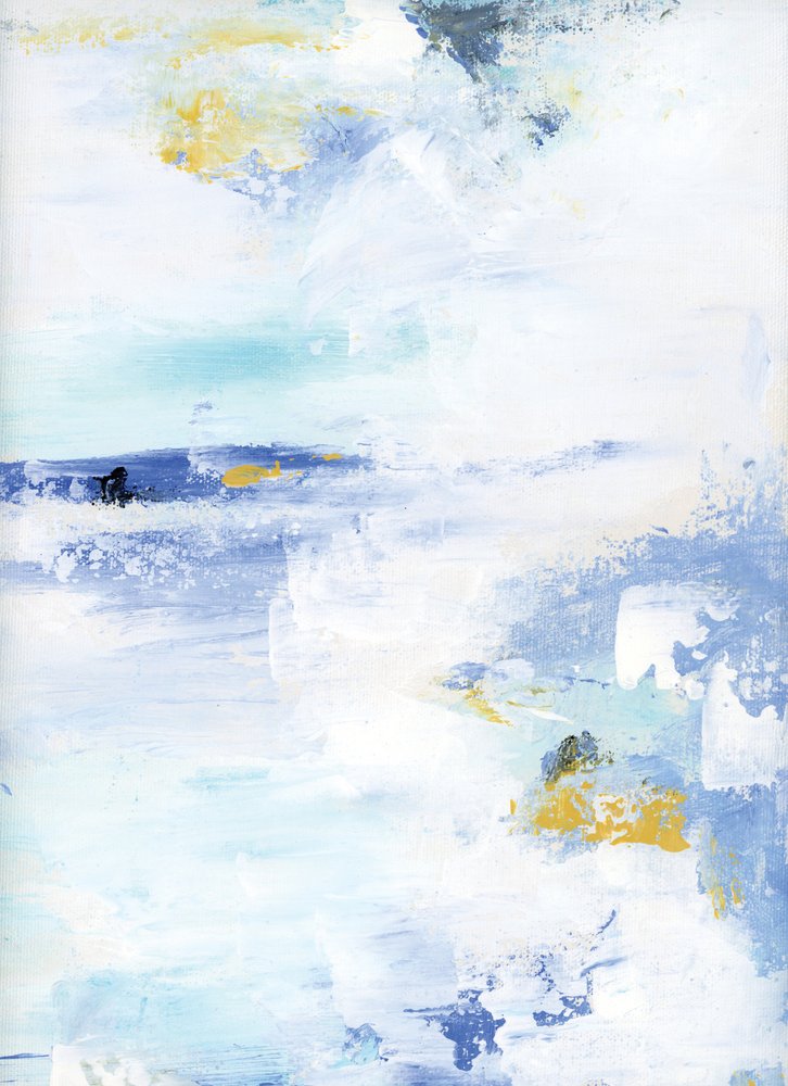 Blau-Gold-Abstrakt von Breanna Megan Studio