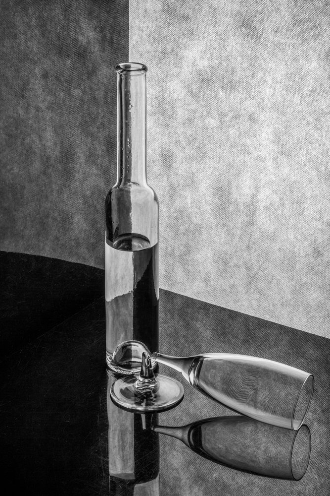 Schwarz-Weiß Glas Stillleben von Brig Barkow