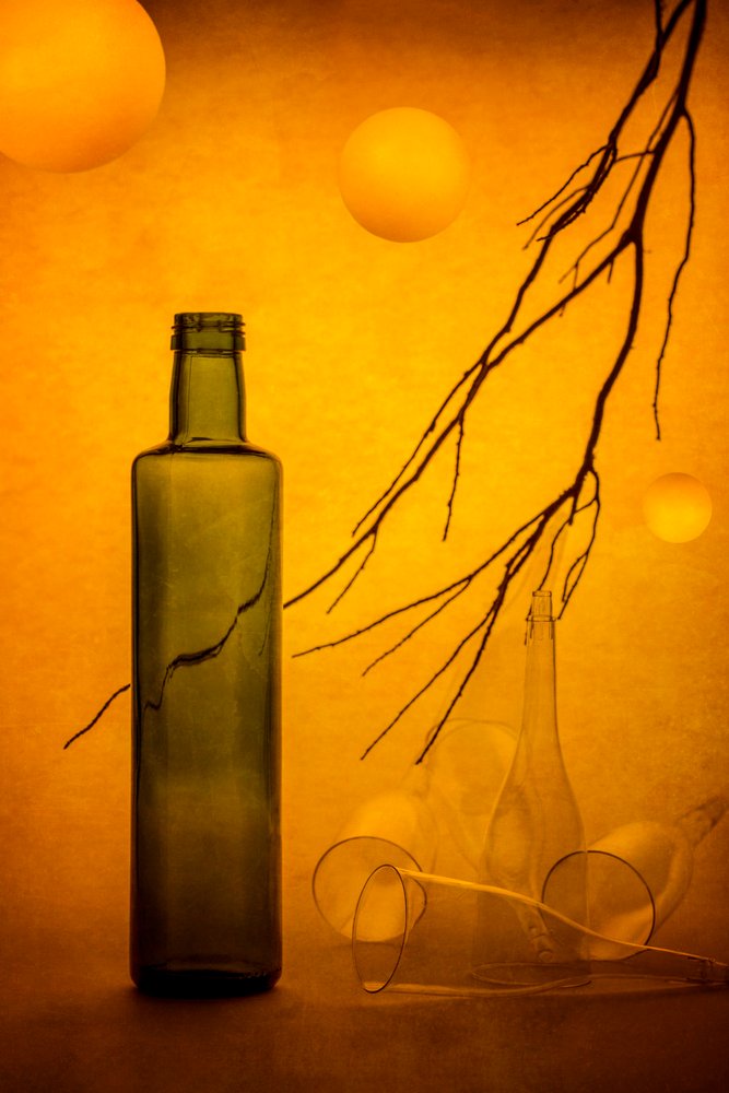 Gesprungene Flasche Goldener Schein von Brig Barkow