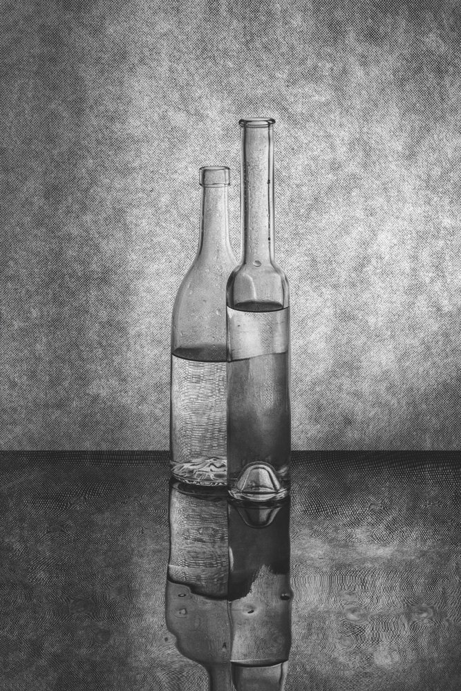 Reflektierte Glasflaschen von Brig Barkow