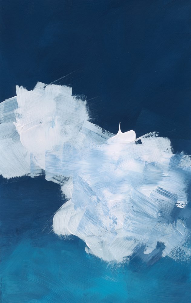 Abstrakte Blaue Wolkenlandschaft von Bronwyn Baker