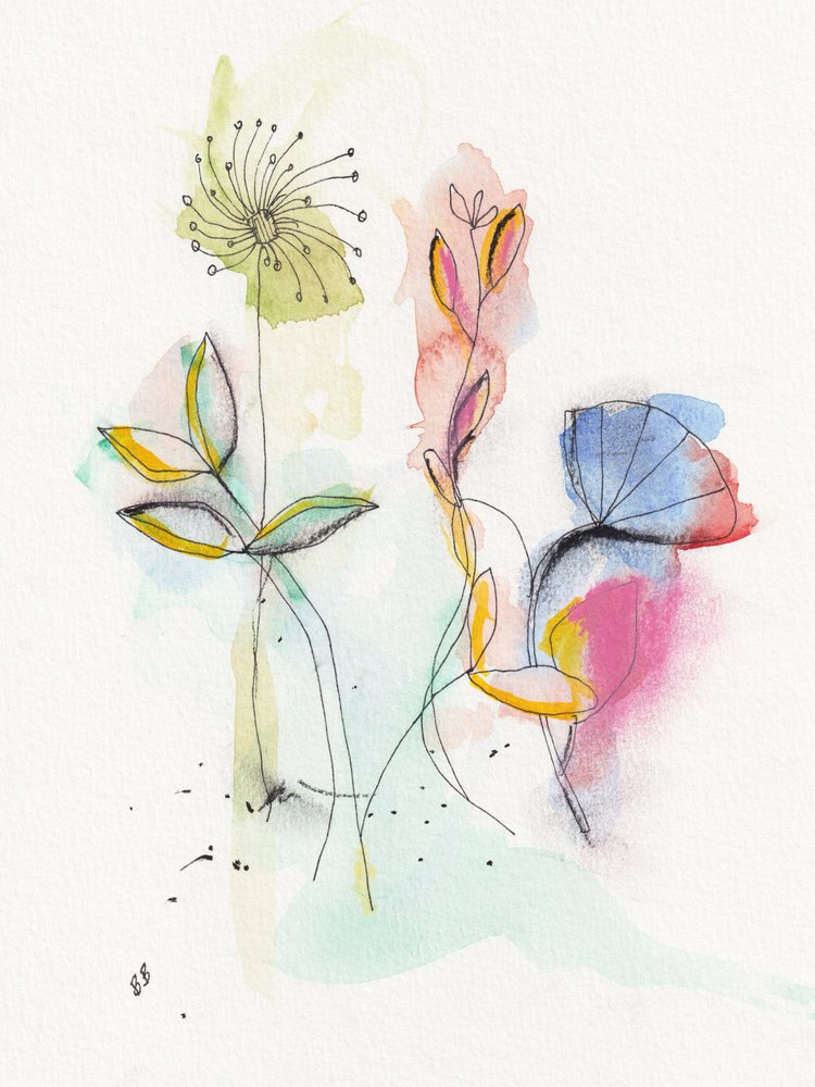 Lebendige Aquarellblumen von Bronwyn Baker