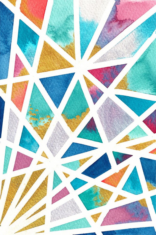 Lebendige Geometrische Gold von Camille Contini