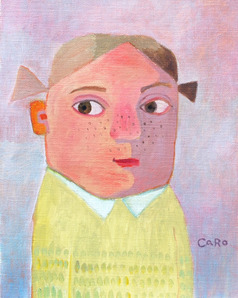 Skurriles gespaltenes Gesicht Kind von Caroline Roberts