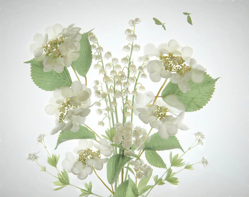 Weiße Liliental Bouquet von Catherine Wang