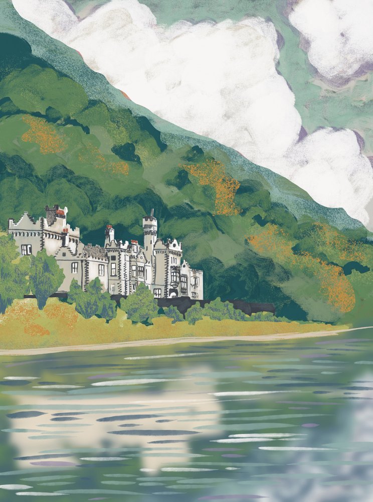 Historisches Schloss am See von Charlotte Trudgett