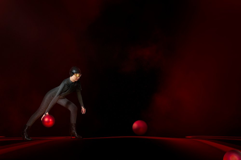 Futuristischer roter Ball von Christine von Diepenbroek