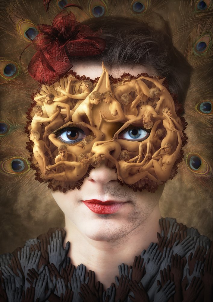 Goldene Maske der Dualität von Christophe Kiciak