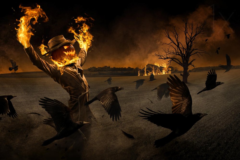 Halloween-Strohmann-Inferno von Christophe Kiciak