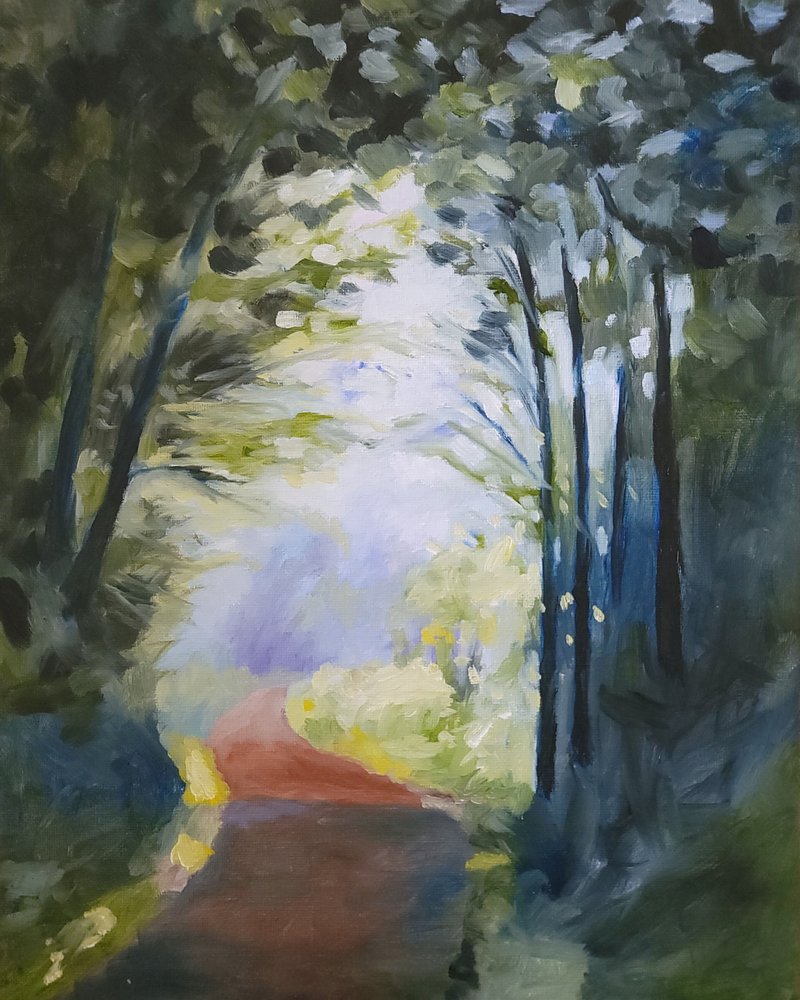 Sonniger Waldweg von Claire Whitehead