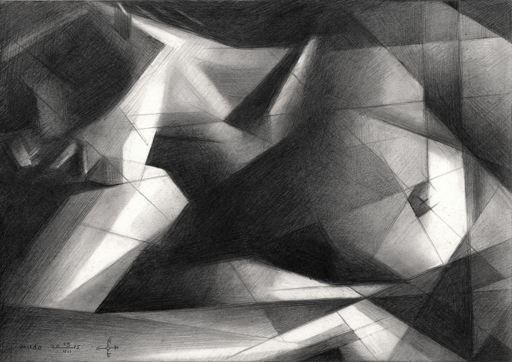 Dramatische geometrische Figur von Corné Akkers