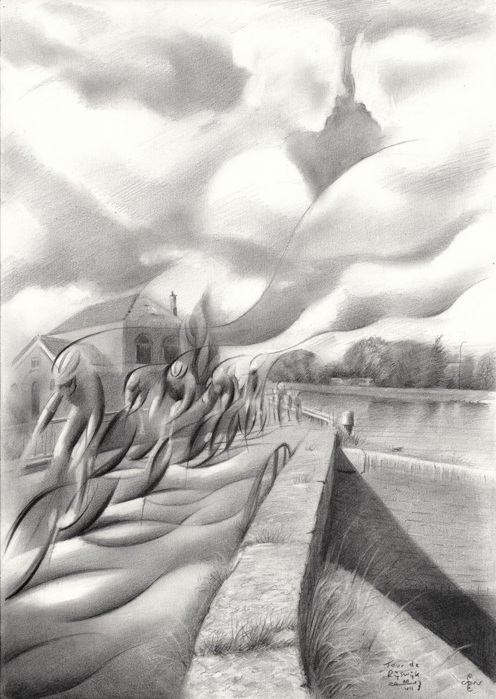 Dynamisches Radrennen von Corné Akkers