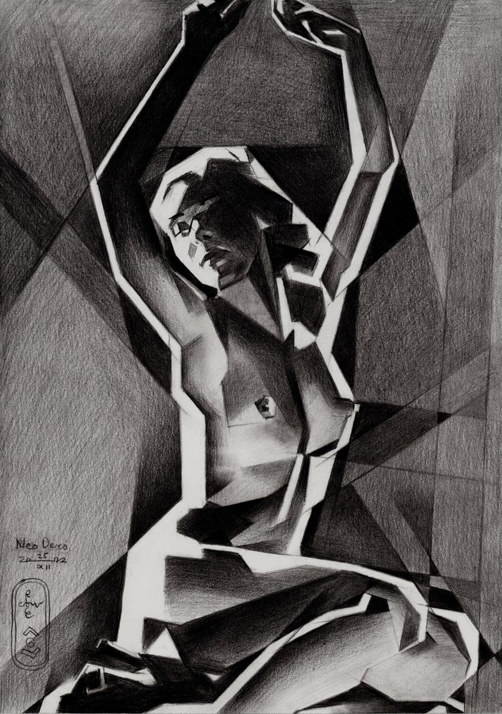 Dynamischer geometrischer Akt von Corné Akkers