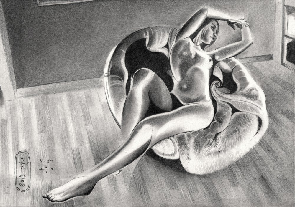 Elegante Nackte Figur von Corné Akkers