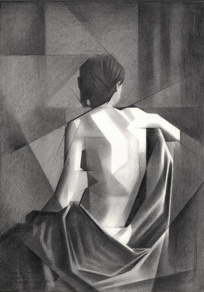 Geometrische drapierte Figur von Corné Akkers
