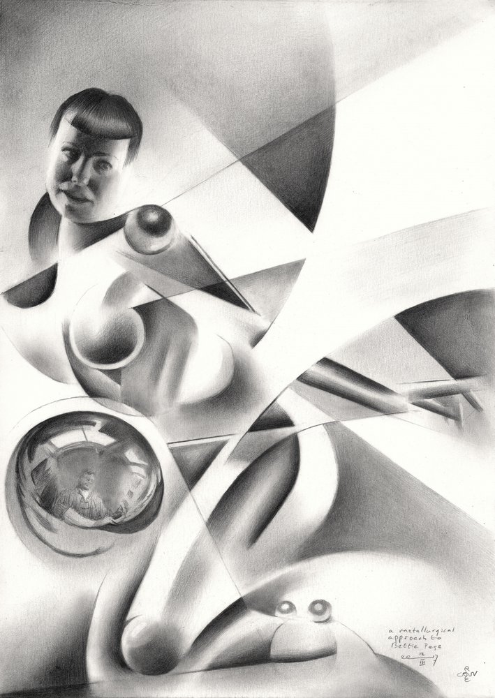 Geometrische weibliche Reflexion von Corné Akkers