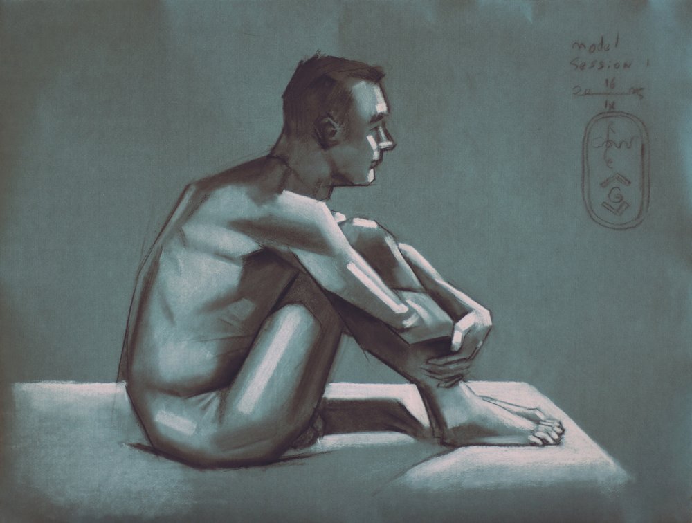 Nachdenkliche männliche Figur von Corné Akkers
