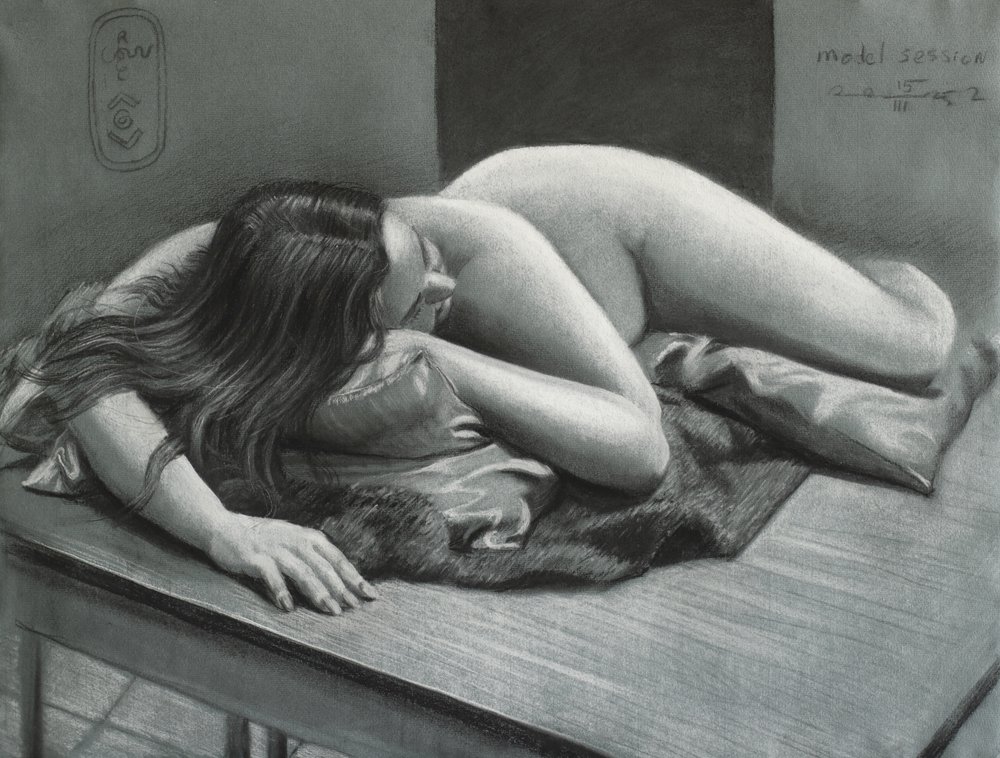 Serene liegende Figur von Corné Akkers