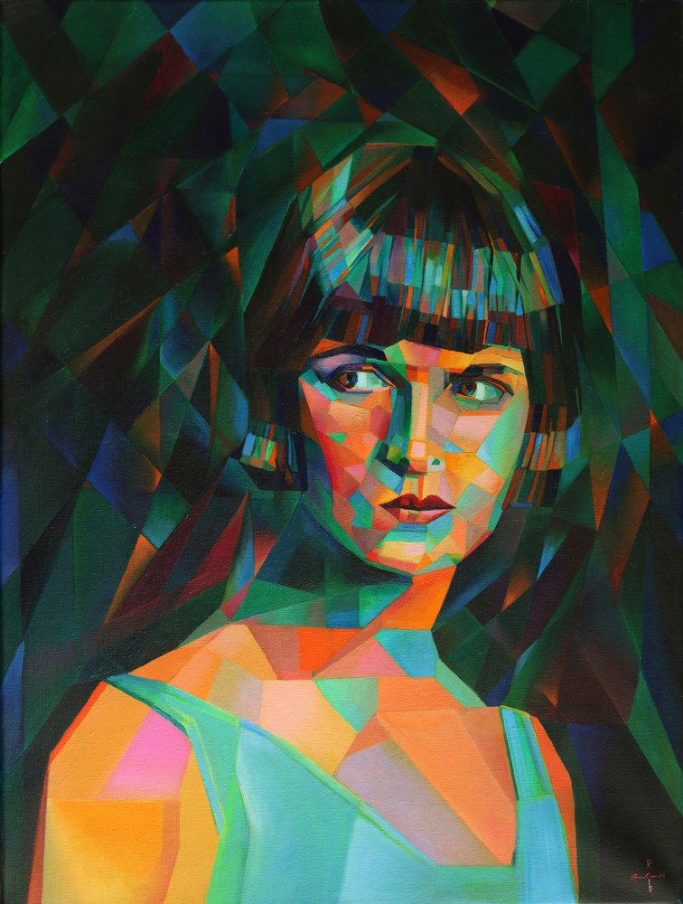 Lebendige geometrische Frau von Corné Akkers