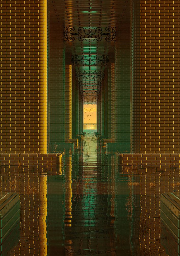 Opulenter goldener Flur von CosmoZach