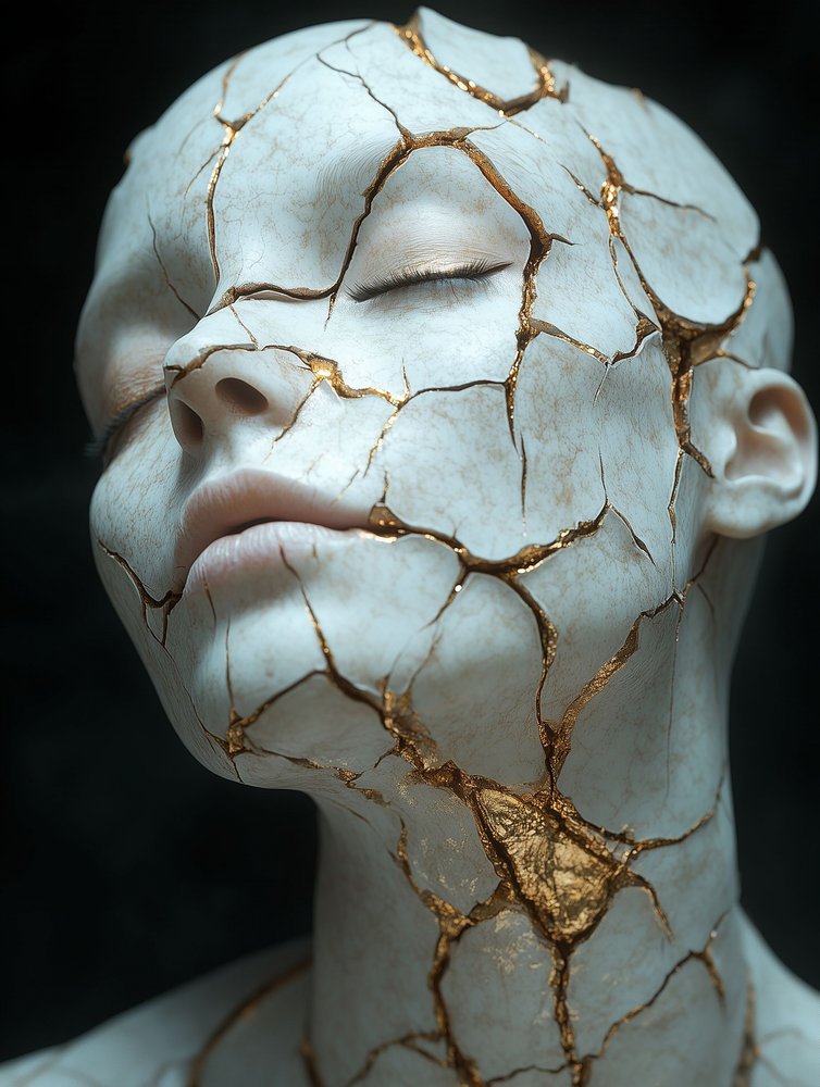 Goldene Kintsugi-Gelassenheit von David Drake