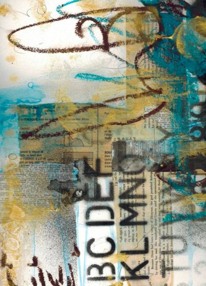 Abstrakte Alphabet Collage von Deb Chaney